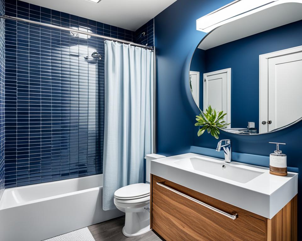 blue bathroom decor