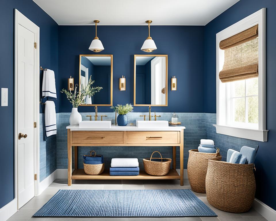 blue bathroom design