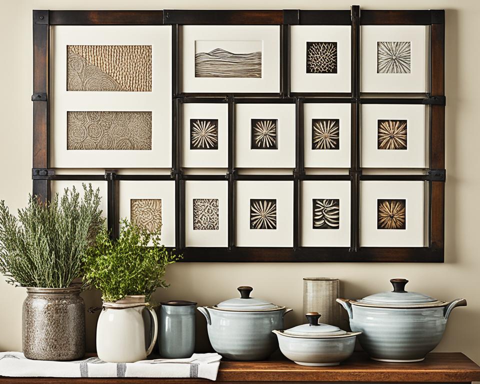 textured kitchen wall decor