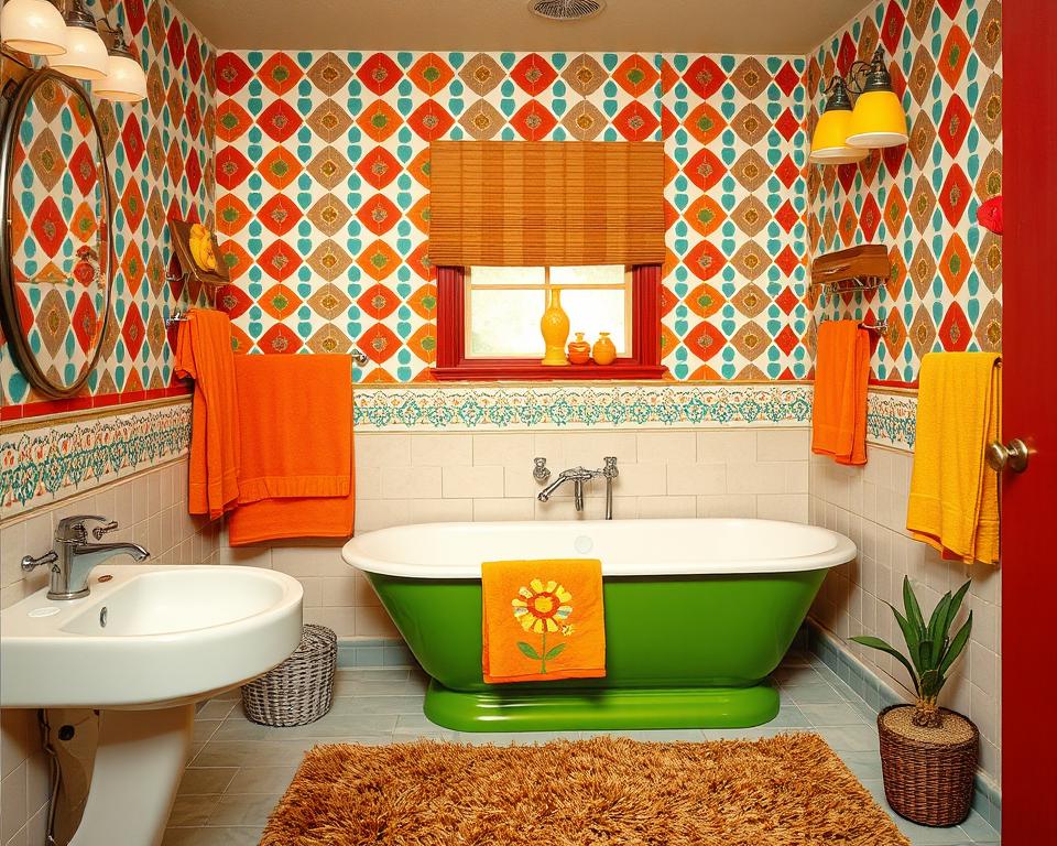 70s aesthetic home decor bathroom