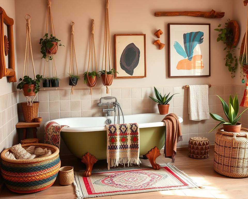 bohemian bathroom style