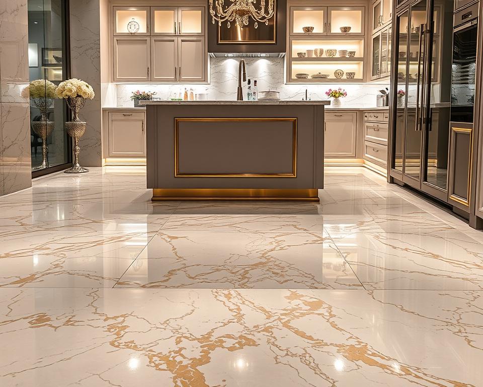 glam kitchen flooring