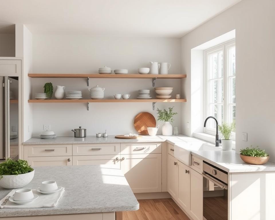 neutral colors in Nordic kitchen