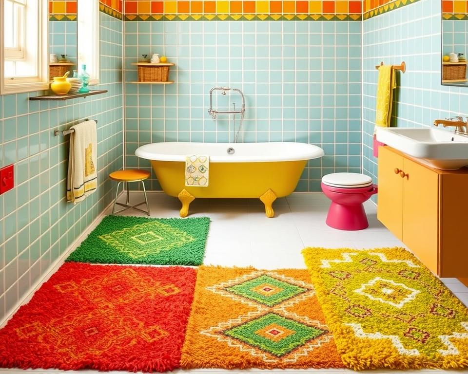 shag bathroom rugs