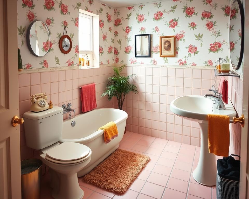 vintage 60s bathroom decor