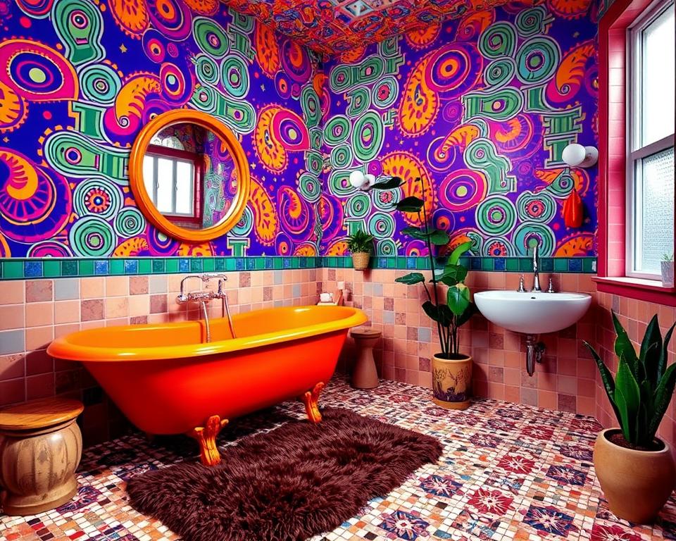 70s aesthetic home decor bathroom